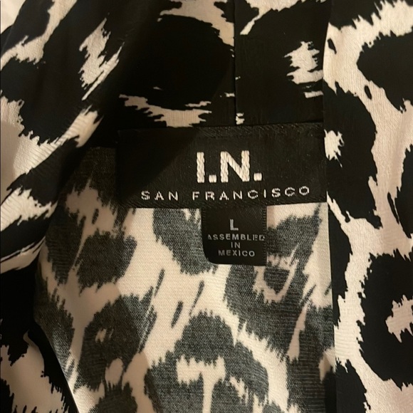 I.N. San Francisco Black and White Cardigan - Picture 3 of 5